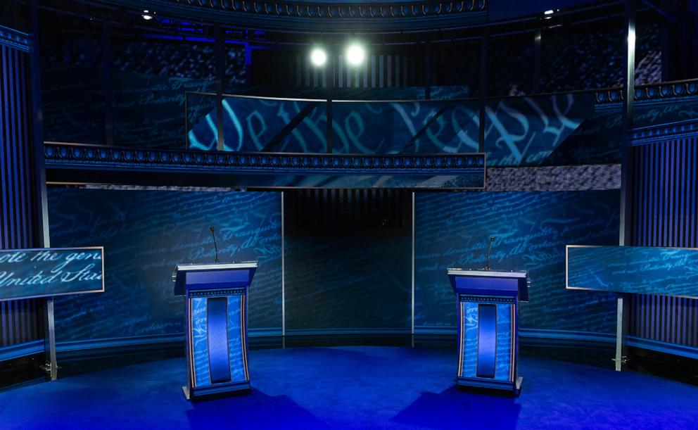 'Kamala Harris and Donald Trump - ABC News Presidential Debate' moderated by David Muir and Linsey Davis.